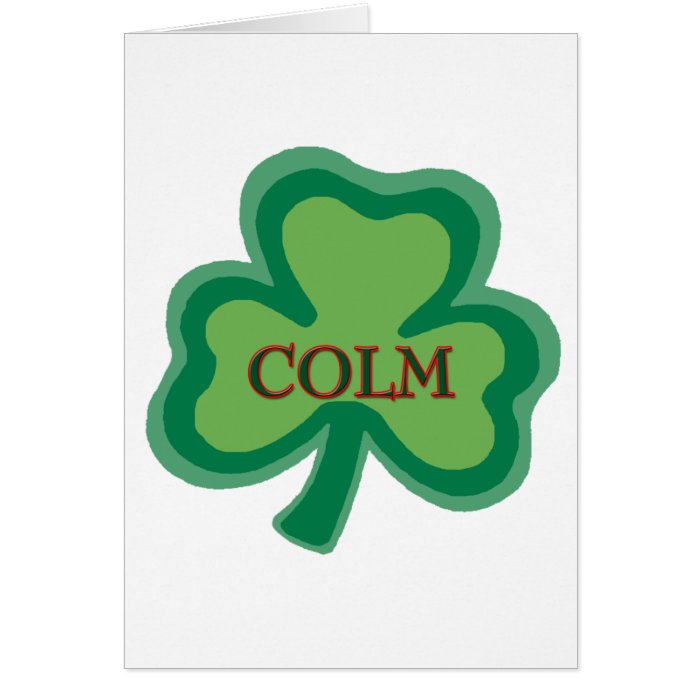 Colm Irish Name Cards