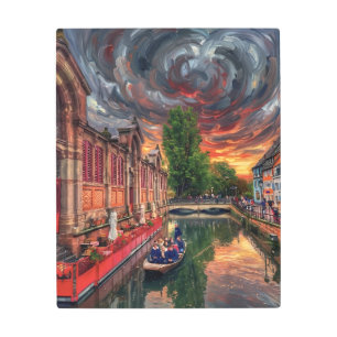 Colmar: Emerald Fire - New Media Impressionism Metal Print