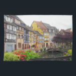COLMAR FRANCE KITCHEN TOWEL<br><div class="desc">Beautiful photograph of brightly colored homes in Colmar, France along the Lauch River.</div>