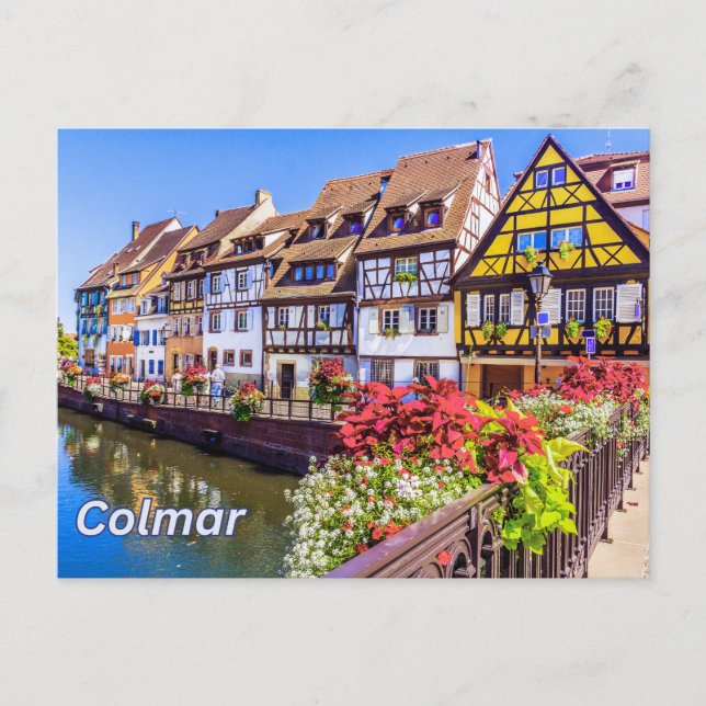 Colmar, France Petite Venice Water Canal  Postcard (Front)