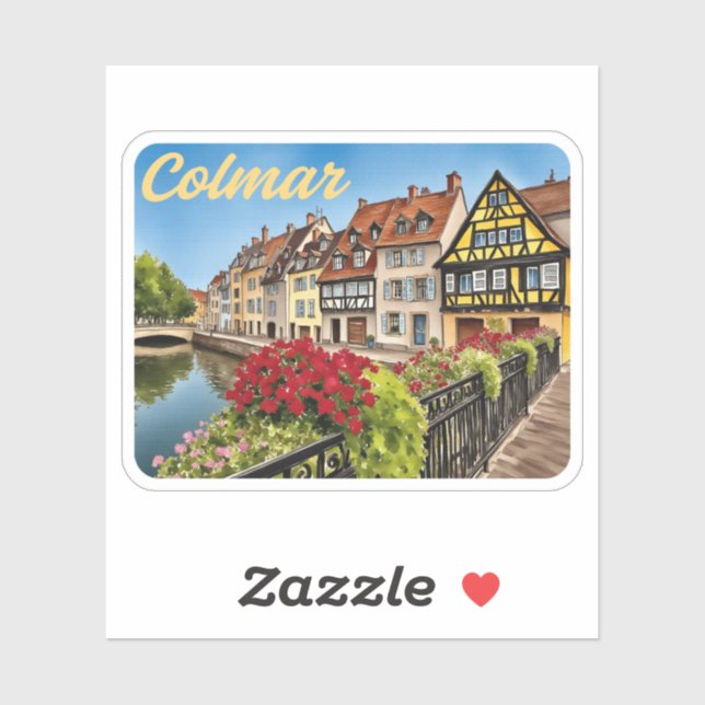 Colmar France Watercolor Sticker (Sheet)