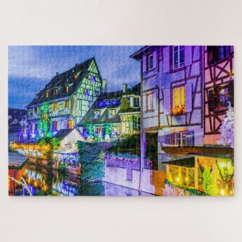 Colmar scenery with Christmas decoration Jigsaw Puzzle