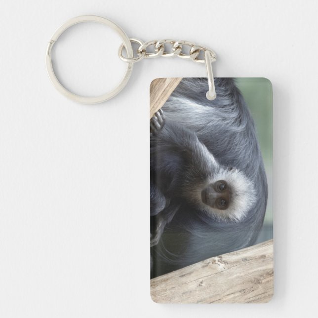 Colobus polykomos keychain (Front)