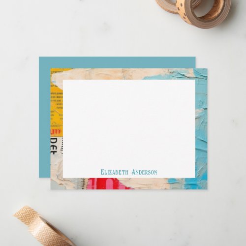 Coloful Abstract Modern Personalized Note Card