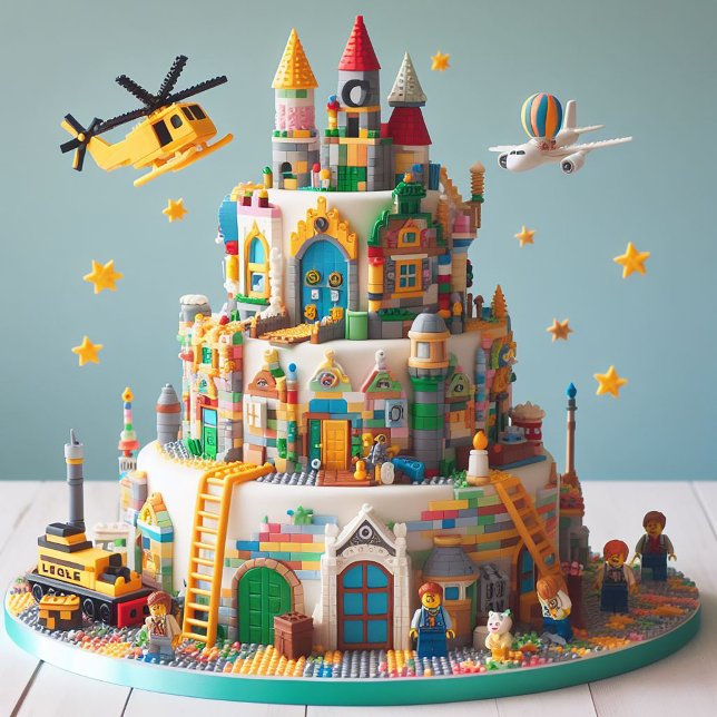 COLOFUL BLOCKS TOY THEMED KIDS BIRTHDAY  CARD (Creator Uploaded)