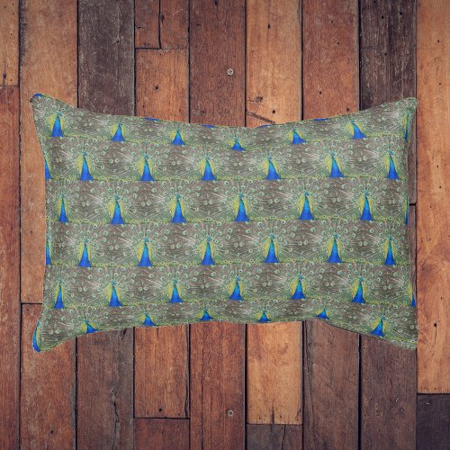 Coloful Blue Peacock Photo Pattern Pet Bed