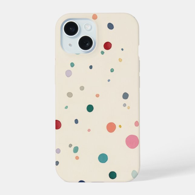  Coloful Circular Dots Case For iPhone (Back)