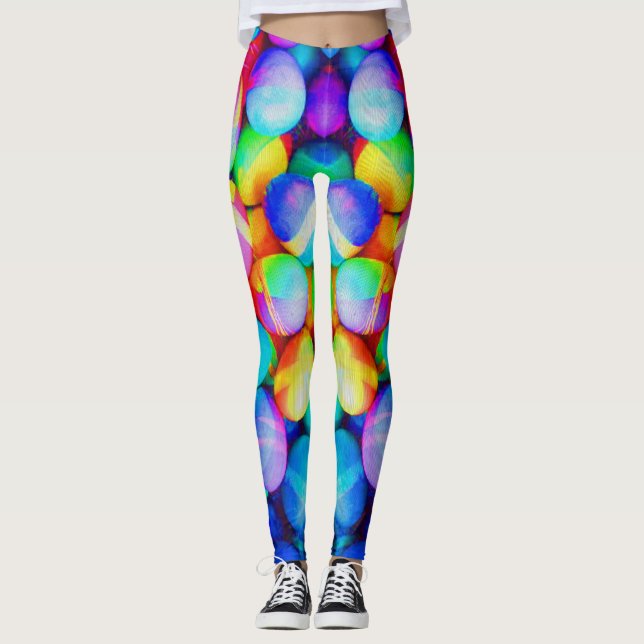 Coloful Easter Egg Women's Leggings (Front)