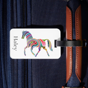 Coloful Girl Fantasy Horse Personalized Luggage Tag