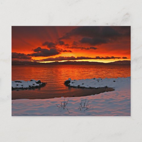 Coloful Lake Tahoe Sunrise Postcard