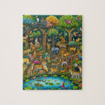 Coloful massive detailed wild animals in jungle jigsaw puzzle<br><div class="desc">Greenery digital artwork of wild animals in jungle with massive detailed,  for inspiration and motivation.</div>