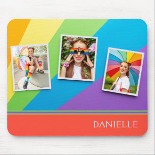 Coloful Personalized Photo Rainbow LGBT Pride Mouse Pad