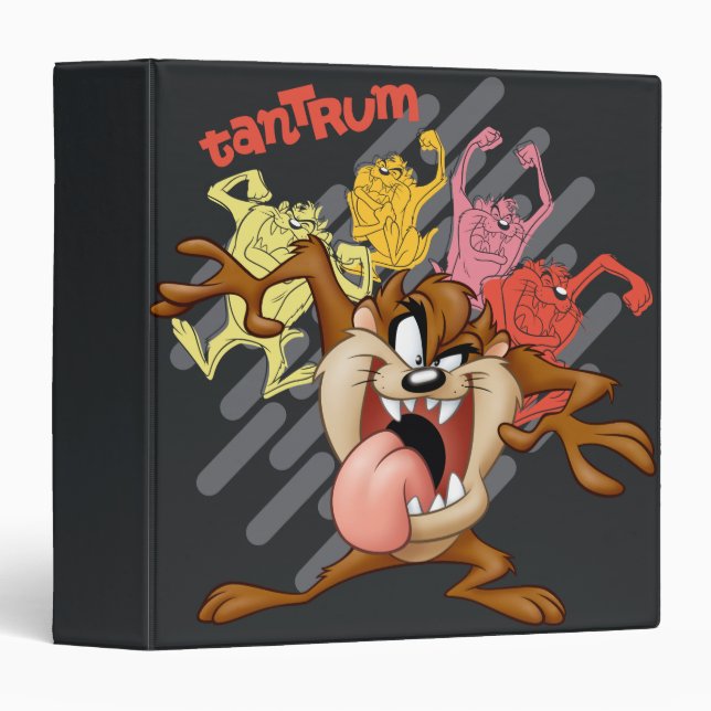 Coloful "Tantrum" TAZ™ 3 Ring Binder (Front/Spine)