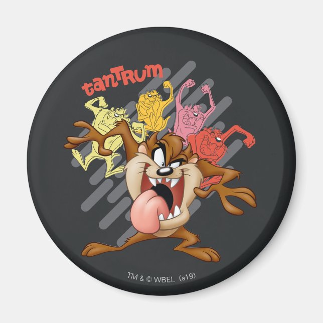 Coloful "Tantrum" TAZ™ Magnet (Front)