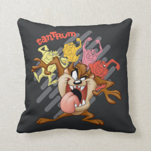 Coloful "Tantrum" TAZ™ Throw Pillow