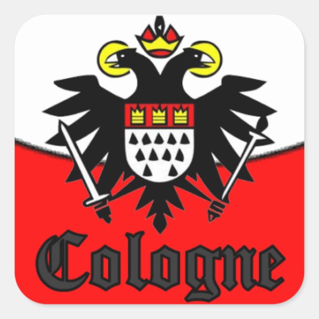 COLOGNE ADLER WAPPEN SQUARE STICKER (Front)
