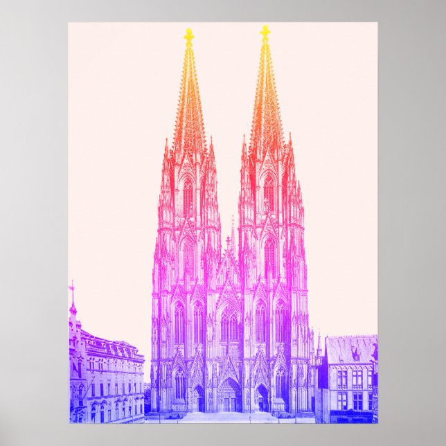 Cologne cathedral 1911 – Kölner Dom pastel Poster (Front)
