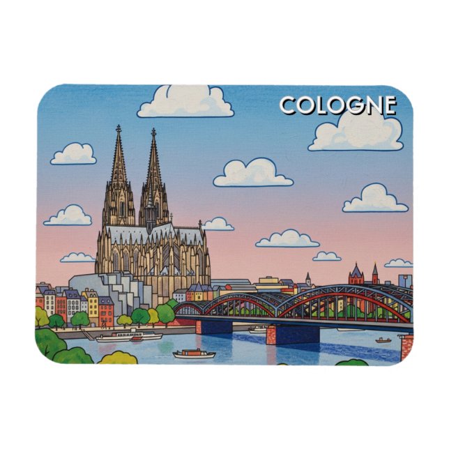 Cologne Cathedral Germany Travel Magnet (Horizontal)
