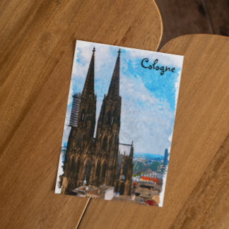 Cologne cathedral Germany travel Postcard