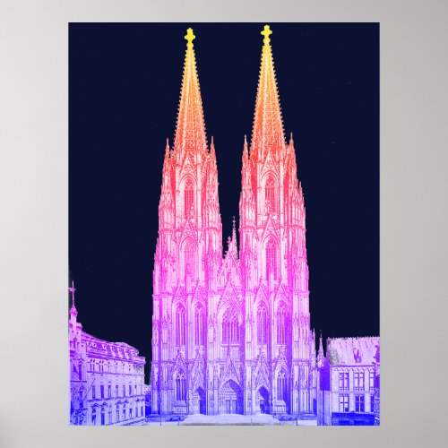 Cologne cathedral Klner Dom Cologne Kln Colonia Poster