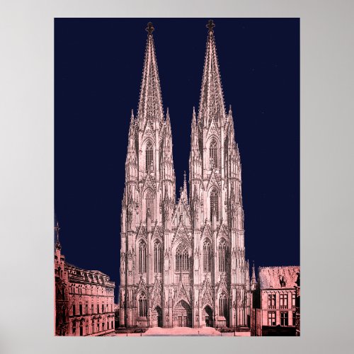 Cologne cathedral Klner Dom Cologne Kln Colonia Poster