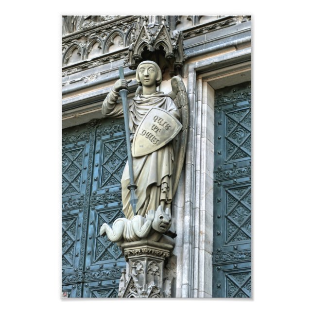 Cologne Cathedral Statue Photo Print (Front)
