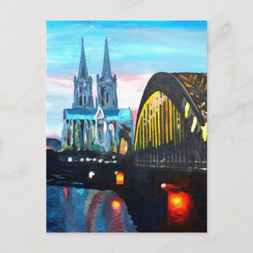 Cologne Cathedral with Hohenzollernbridge Postcard