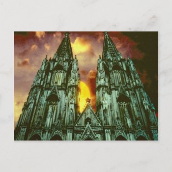 Cologne Cathedral With Sun Postcard by inspirelove at Zazzle