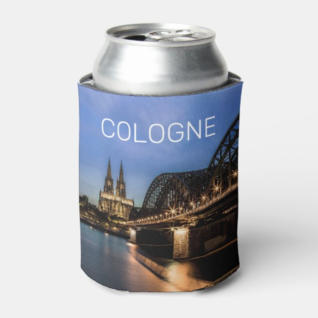 Cologne Cityscape Germany Dom Night Souvenir Can Cooler (Can Front)