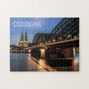 Cologne Cityscape Germany Dom Night Souvenir Jigsaw Puzzle