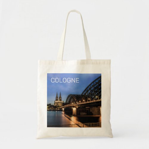 Cologne Cityscape Germany Dom Night Souvenir Tote Bag