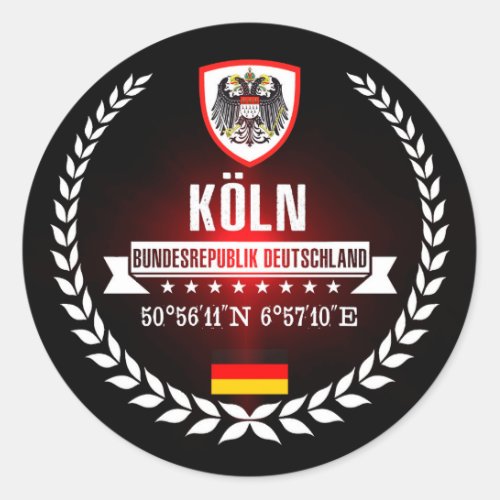 Cologne Classic Round Sticker