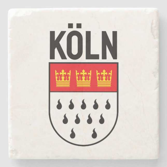Cologne coat of arms (Germany) Stone Coaster (Front)