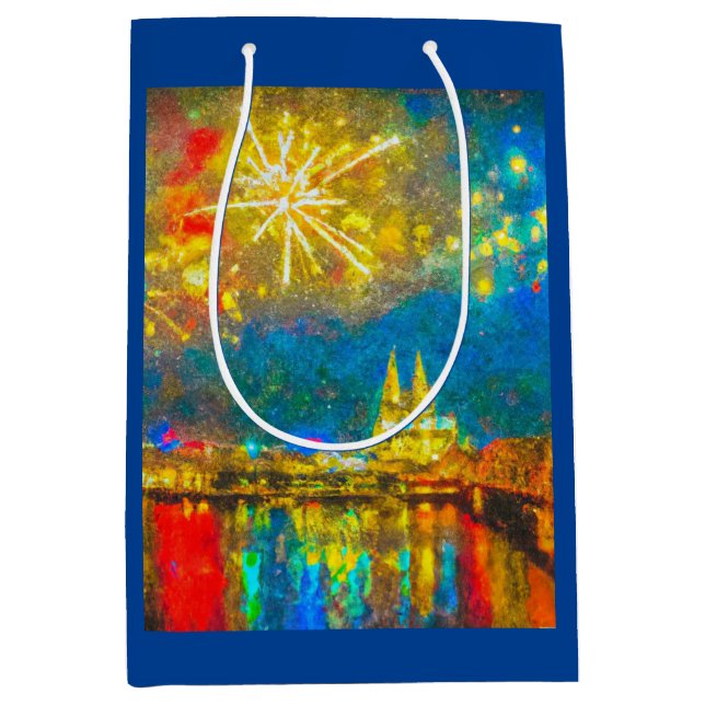Cologne Fireworks Medium Gift Bag (Front)
