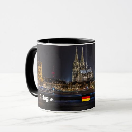 Cologne Germany Night Panoramic Mug