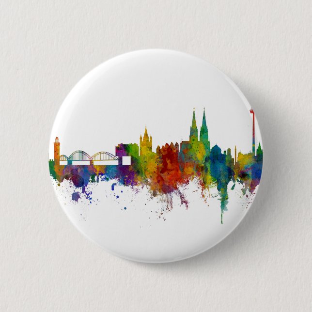 Cologne Germany Skyline Button (Front)