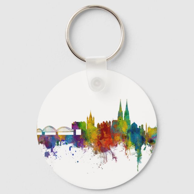 Cologne Germany Skyline Keychain (Front)