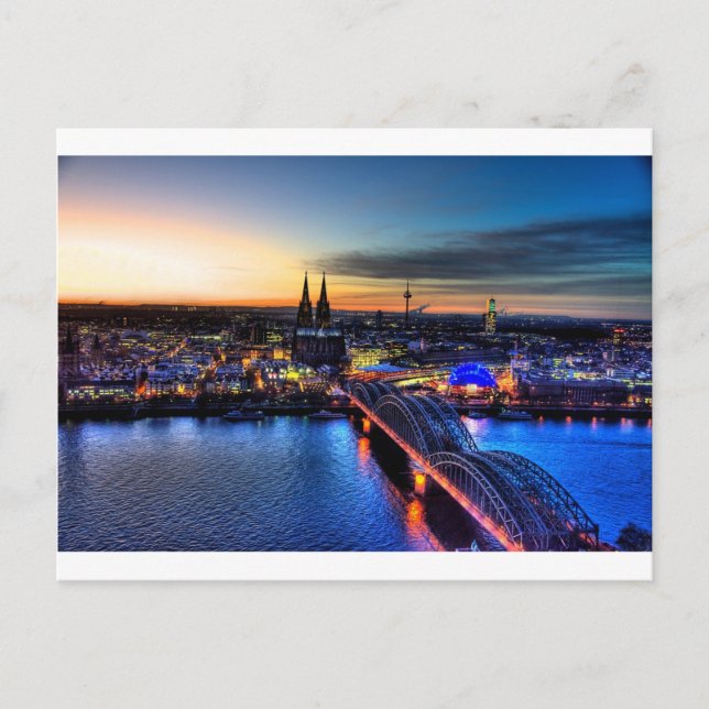 Cologne Germany Skyline Postcard (Front)