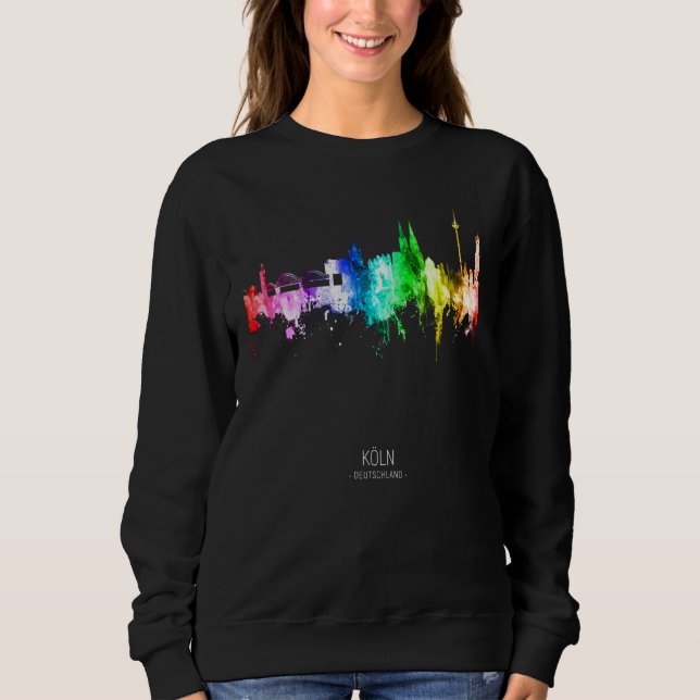 Cologne Germany Skyline Skyscrapers Sweatshirt (Front)