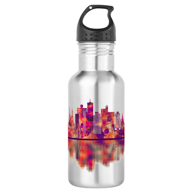 Cologne Germany Skyline Stainless Steel Water Bottle (Front)