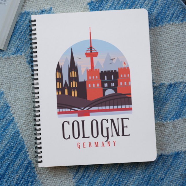 Cologne Germany Vintage Cityscape  Notebook (Cologne Germany Vintage Cityscape Notebook)
