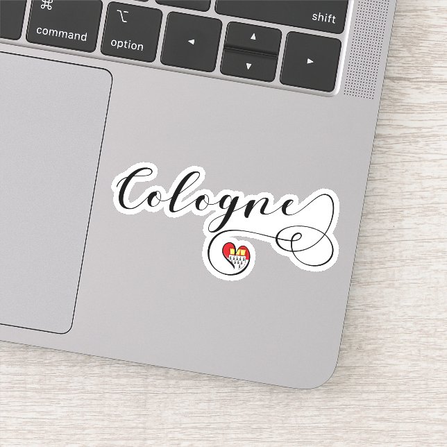 Cologne Heart Flag Sticker (Detail)