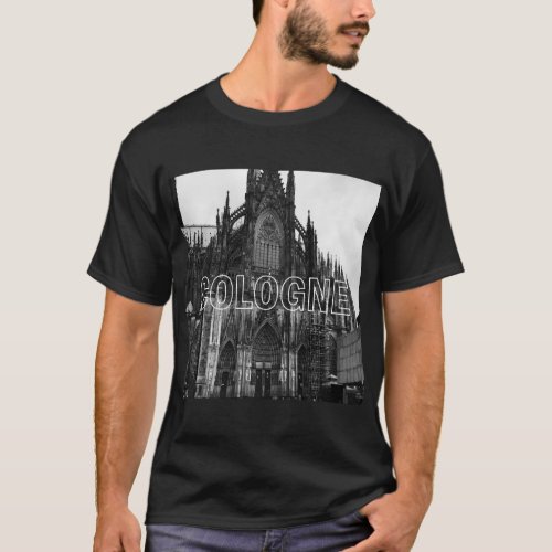 Cologne historical cathedral church in Germany  T_Shirt