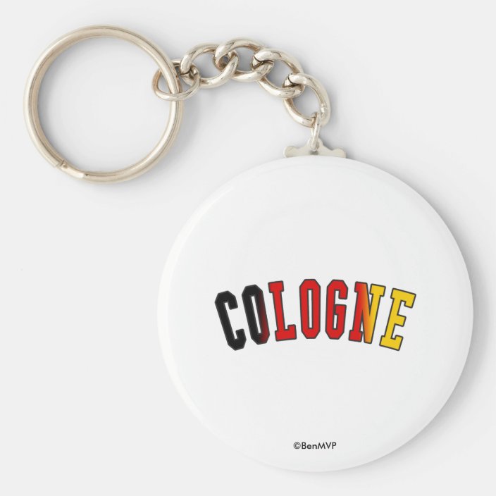 Cologne in Germany National Flag Colors Keychain