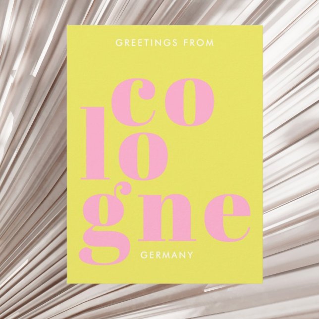 Cologne Köln Germany modern typography Postcard (Creator Uploaded)