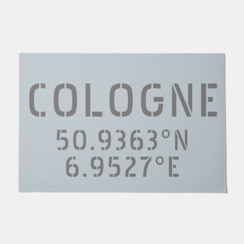 Cologne Latitude Longitude Coordinates  Doormat