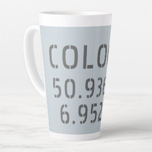 Cologne Latitude Longitude Coordinates Latte Mug