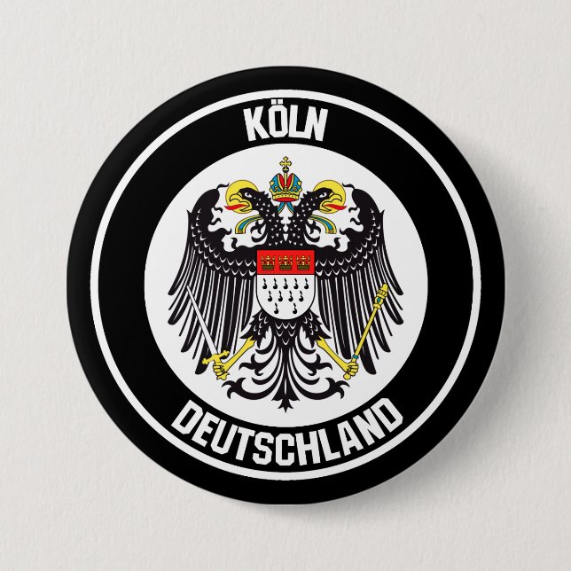 Cologne Round Emblem Button (Front)
