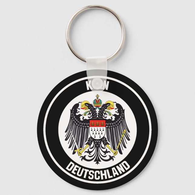 Cologne Round Emblem Keychain (Front)