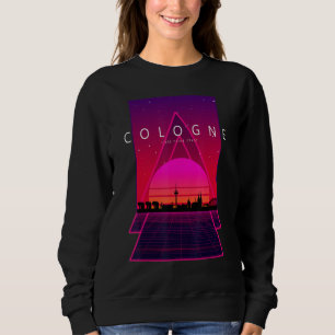 Cologne Skyline 80s 90s Vaporwave Aesthetic Retro Sweatshirt